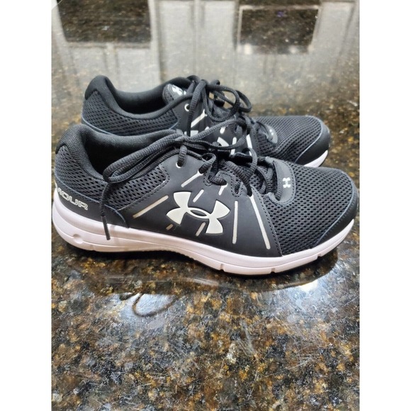 Under Armour Dash Rn 2 Women's Black Mesh Upper Lace Up Athletic Shoes Size 9 - Picture 5 of 10